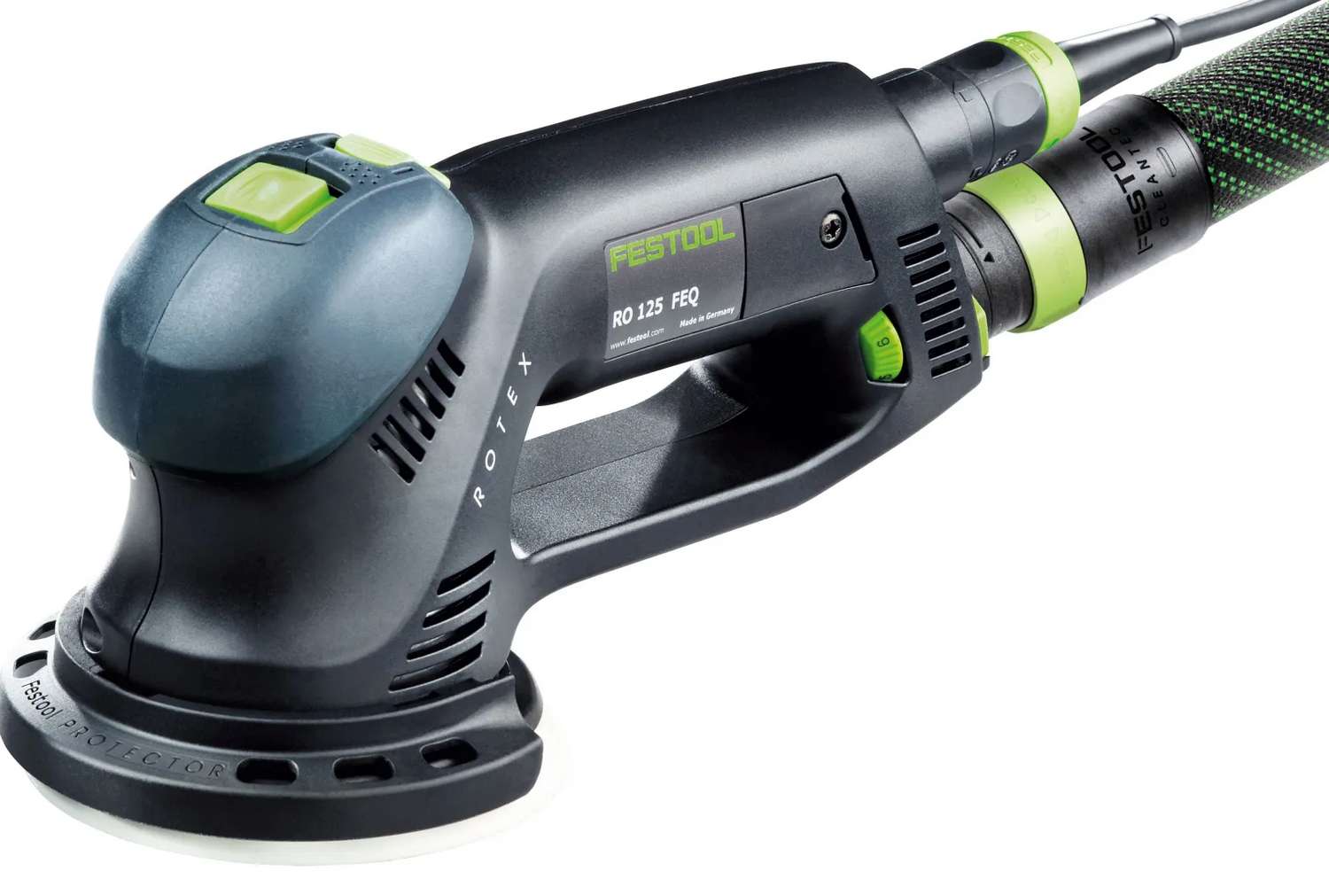 Slefuitor cu excentric Festool ROTEX 125 FEQ-Plus, 500W, cu talpa de slefuit, protectie, cablu plug it, systainer, 576029. Fiabilitate si performanță 1 Slefuitor cu excentric Festool ROTEX 125 FEQ-Plus