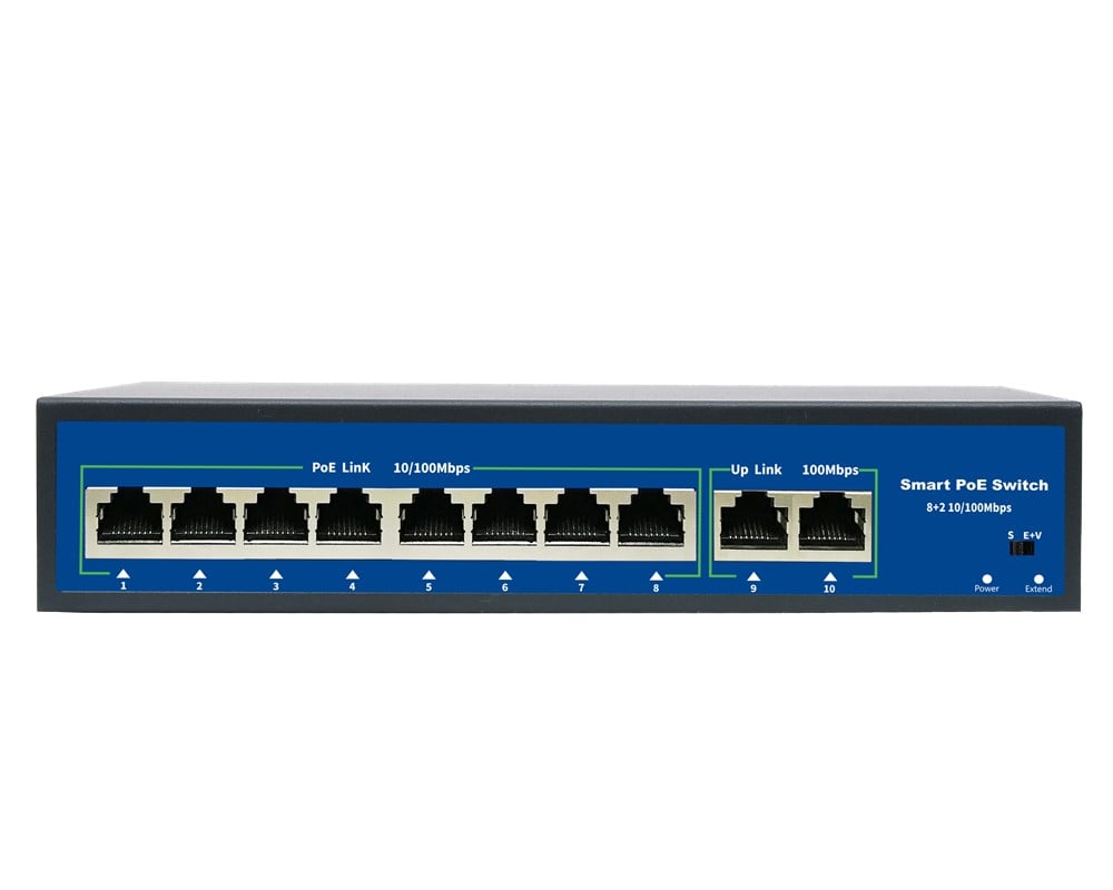 Switch 8 porturi PoE 10/100mbps 120W, SW100-8POE120W. Fiabilitate si performanță 1 Switch 8 porturi PoE 10/100mbps 120W