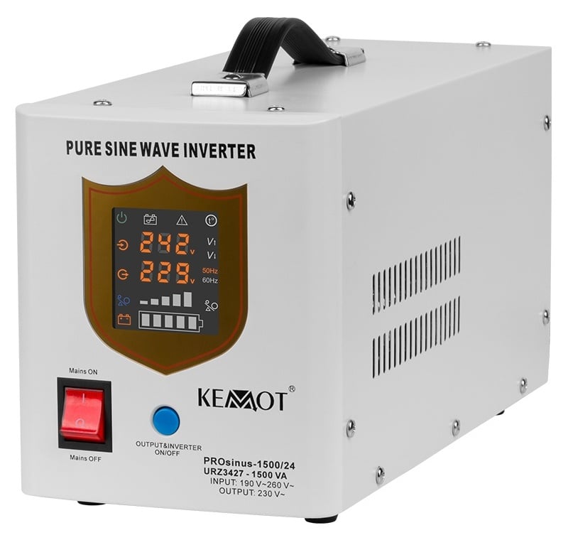 UPS Kemot pentru centrale termice, cu SINUS PUR, 220V, 1500VA, 1050W, baterie 24 V, URZ3427. Fiabilitate si performanță 1 UPS Kemot pentru centrale termice
